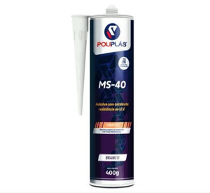 Poliplas MS Construção Cinza Cartucho 400gr - Poliplás