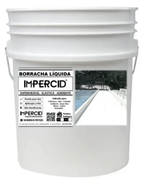 Borracha Liquida - Impercid - Balde 18kg - Lajes e Telhados - Impercid