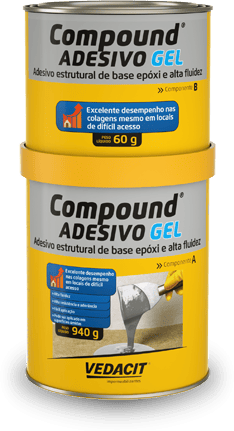 COMPOUND ADESIVO GEL - CONJUNTO 01KG - Vedacit
