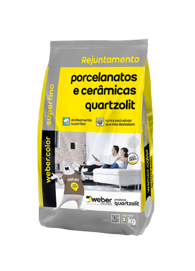 REJUNTE PORCELANATOS E CERÂMICAS QUARTZOLIT MARFIM 1KG - Quartzolit