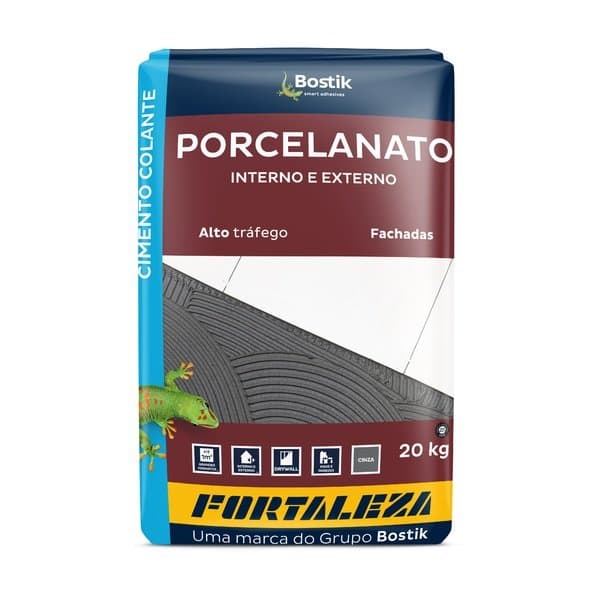 CIMENTO COLANTE PORCELANATO CINZA - SACO 20KG